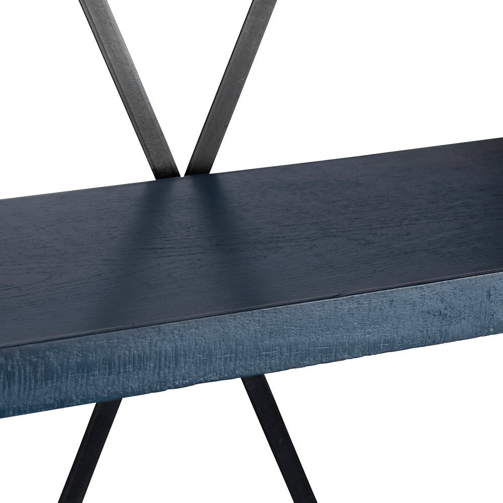 Crestview Tem 5 Tier Etagere Bookshelf | 28’’ Wide Slate Blue Curved CCL-CVFMR2302