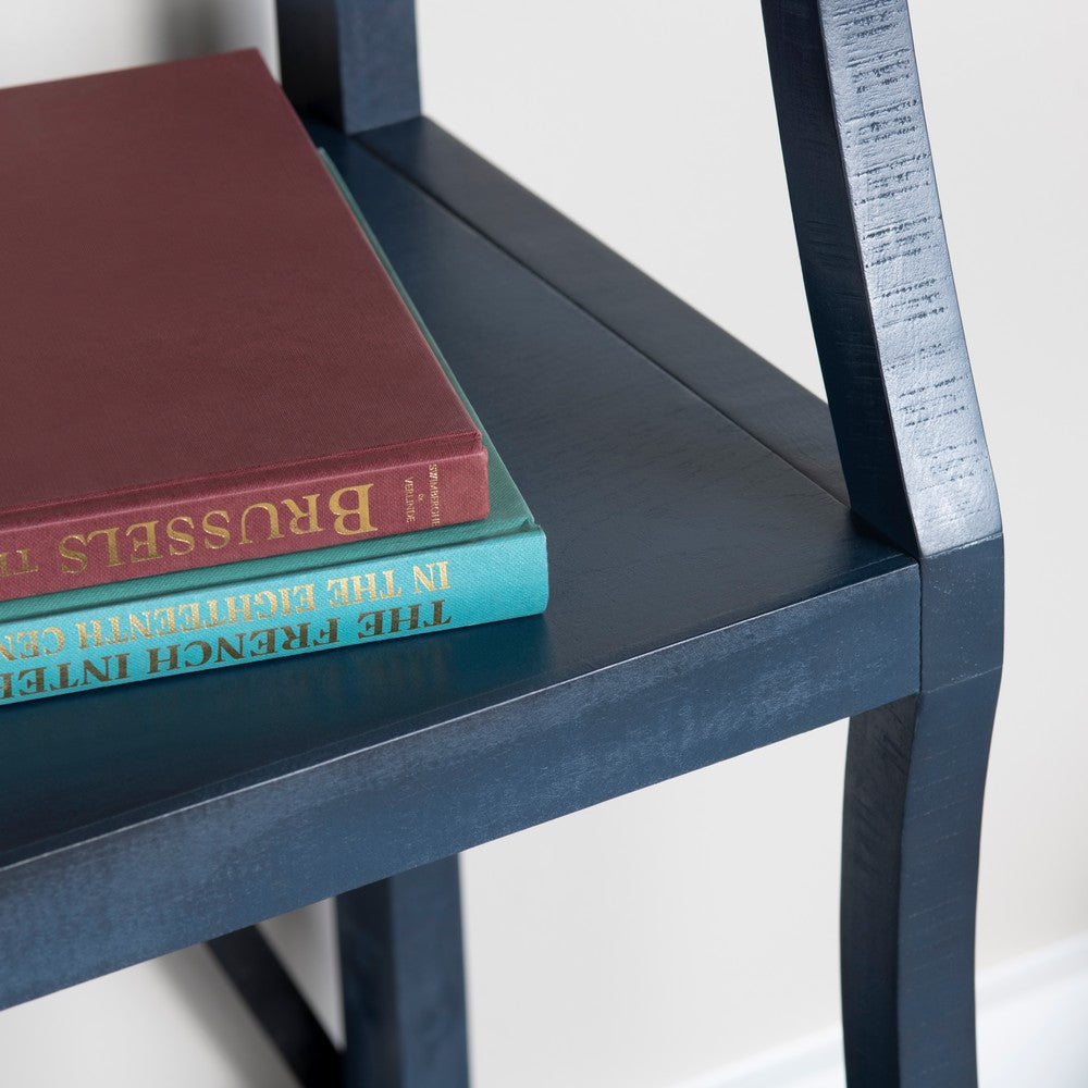 Crestview Tem 5 Tier Etagere Bookshelf | 28’’ Wide Slate Blue Curved CCL-CVFMR2302