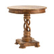 Roe Accent Table | 30" Round Plank Top | Classic Padestal Base | Solid Wood