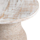Tix Side End Table | 16’’ Round White Solid Wood Top | Beige Jute Rope CCL-CVFNR4232