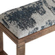 Lia 45’’ Accent Bench | Blue & White | Sleigh Legs | Solid Wood CCL-CVFNR4234