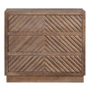 Crestview Mil 3 Drawer Oversized Nightstand Chest | Brown Mango Wood CCL-CVFNR4245