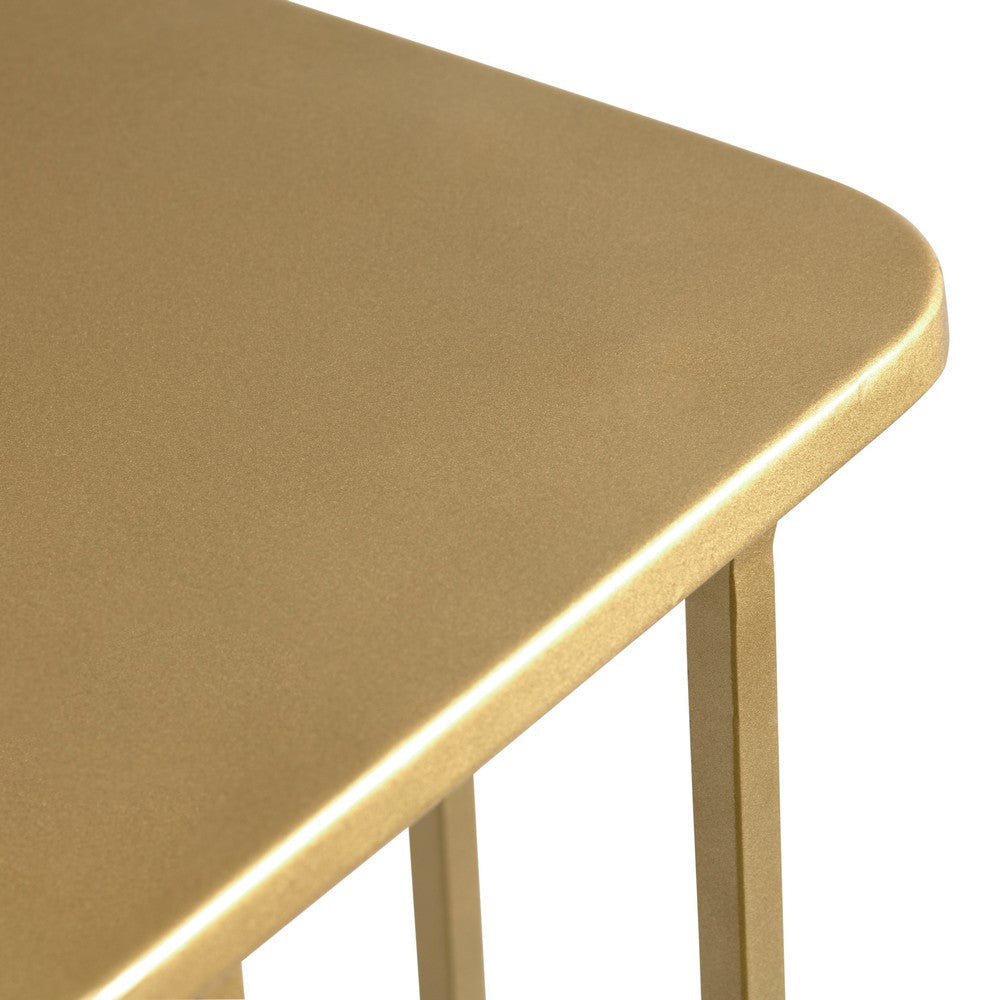 Reez C Shaped Side Table | 20’’ Rectangular | Slender Gold Metal Legs CCL-CVFNR4249