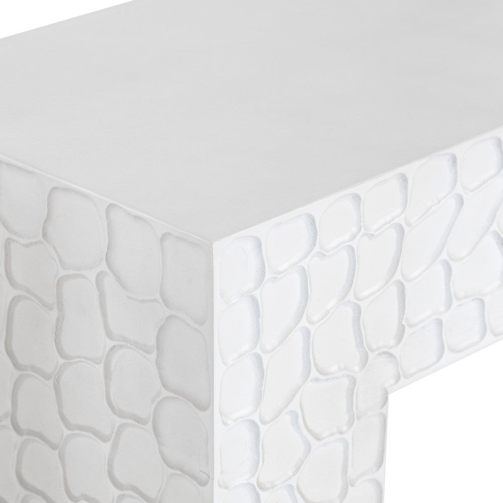 Crestview Mey Sofa Console Table | 80’’ White Mango Wood CCL-CVFNR4255