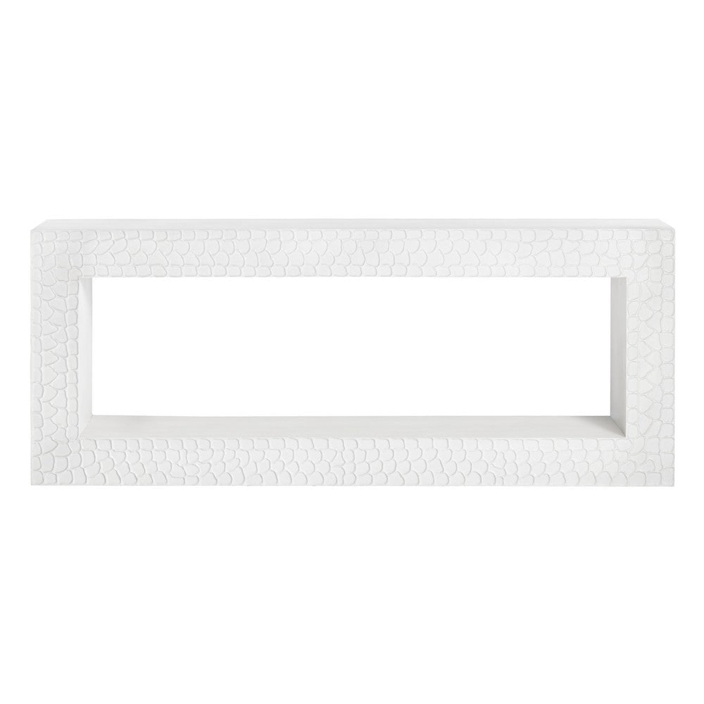 Crestview Mey Sofa Console Table | 80’’ White Mango Wood CCL-CVFNR4255