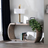 Crestview Ina Sofa Console Table w Round Edges | 60" Gray Mango Wood