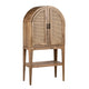 Crestview Casy Bar Cabinet | Brown Mango Wood | Rattan Woven 2 Arch Doors CCL-CVFNR4380