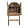 Crestview Casy Bar Cabinet | Brown Mango Wood | Rattan Woven 2 Arch Doors CCL-CVFNR4380