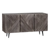 Crestview Oery Sideboard Credenza | 3 Gray Geometric Doors | 58"