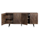 Crestview Oery Sideboard Credenza | 4 Brown Geometric Doors | 69’’ CCL-CVFNR4402