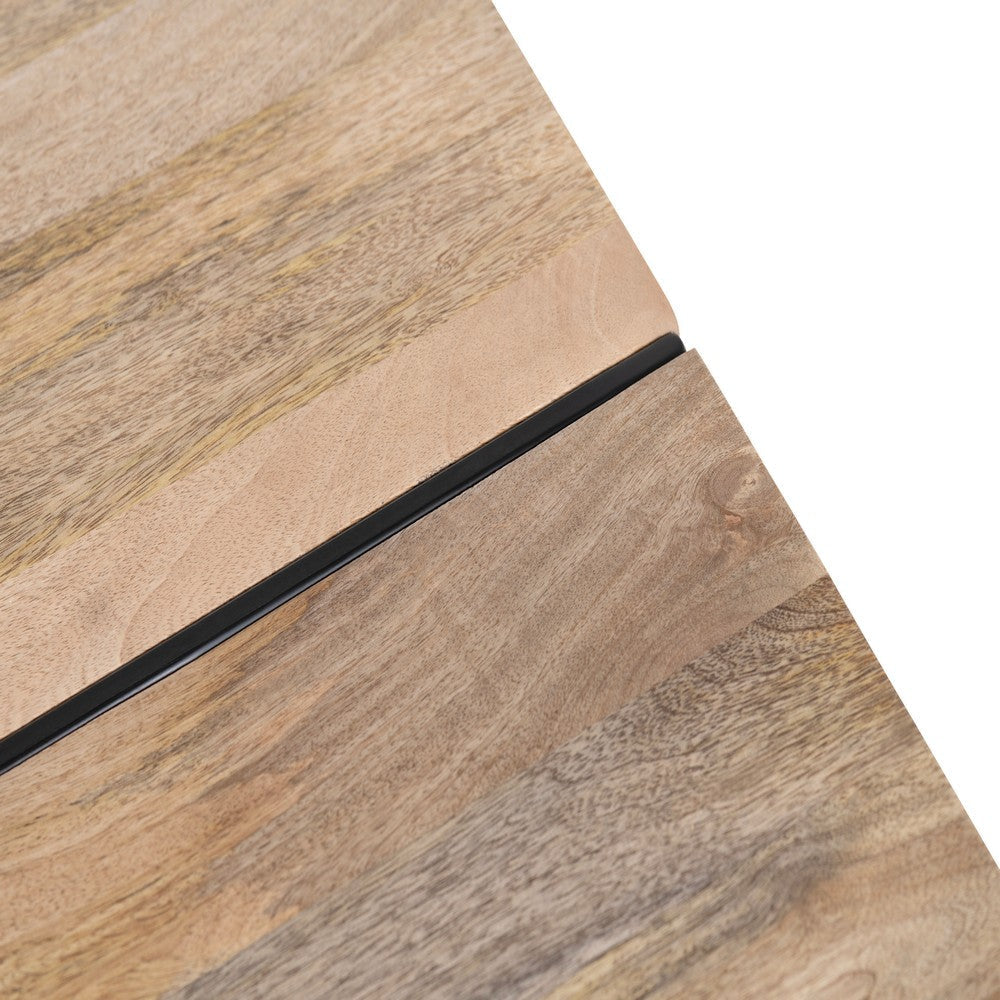 Crestview Bryn Coffee Table | 52’’ Brown Mango Wood | Black Metal CCL-CVFNR4406
