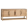 Crestview Vely Media Credenza 76" | 4 Rattan Doors | Natural Brown