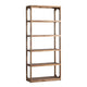 Crestview Apy Etagere Bookcase w 5 Fixed Shelves | Arched Sides | Brown