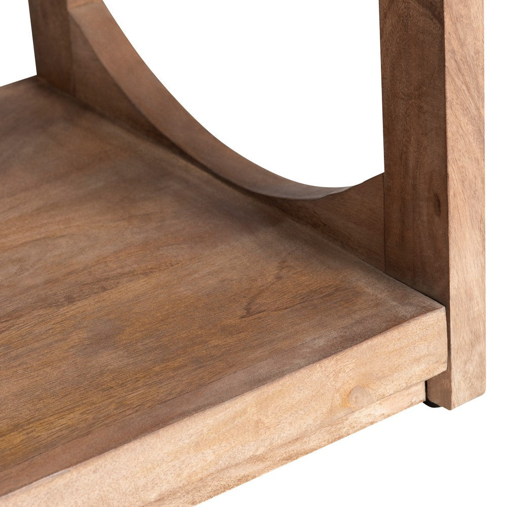 Crestview Apy Etagere Bookcase w 5 Fixed Shelves | Arched Sides | Brown CCL-CVFNR4412