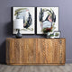 Crestview Gery Media Credenza Sideboard | 4 Scalloped Doors | 76" Brown