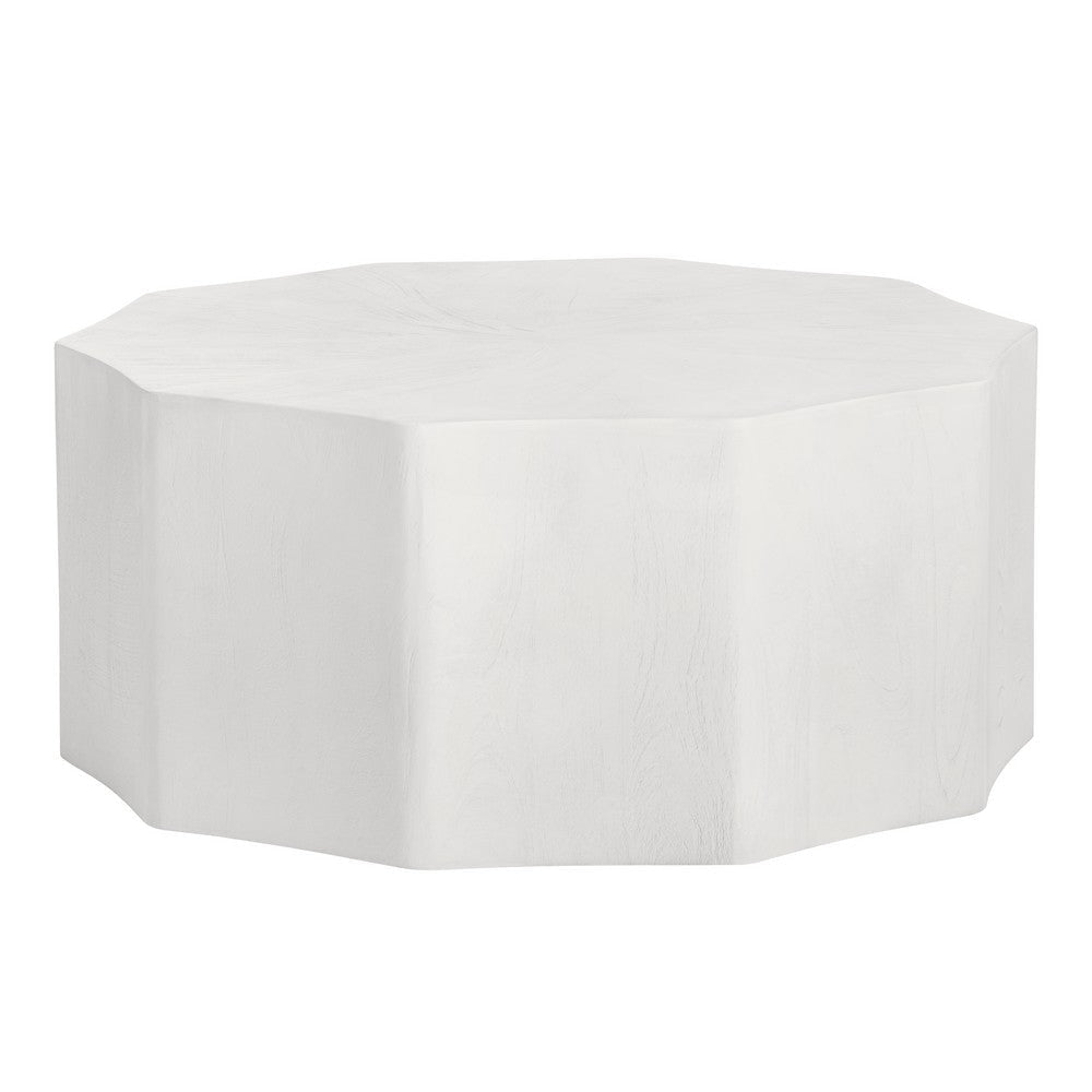 Crestview Kesy Coffee Table | 40’’ Geometric | White Mango Wood CCL-CVFNR4517