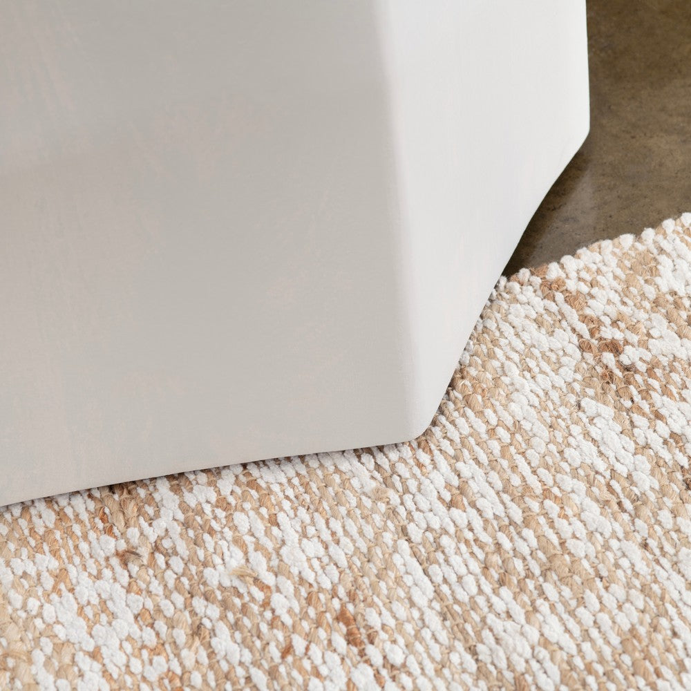 Crestview Kesy Side End Table | 22’’ Hexagonal Top | White Mango Wood CCL-CVFNR4518