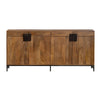 Crestview Teny Media Credenza | 76’’ | 4 Drawers w Doors | Brown Wood CCL-CVFNR4519