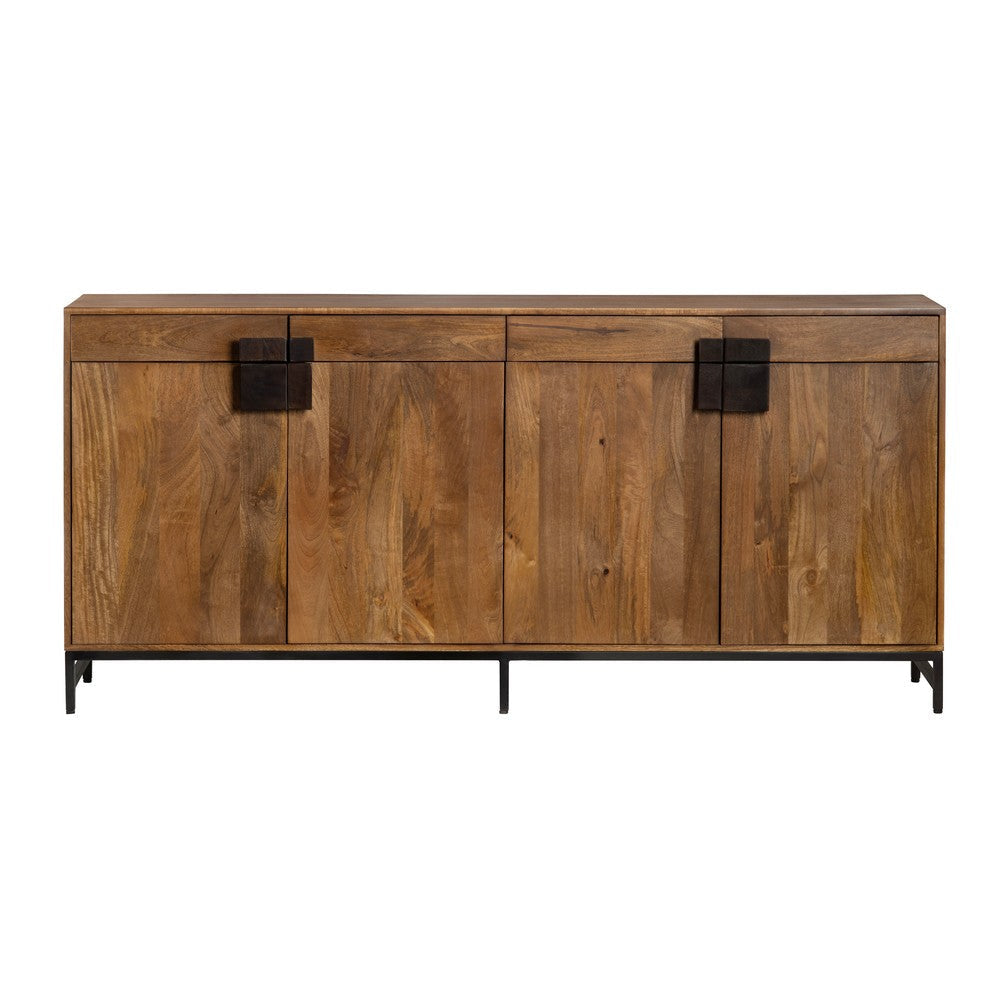 Crestview Teny Media Credenza | 76’’ | 4 Drawers w Doors | Brown Wood CCL-CVFNR4519
