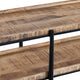 Crestview Wex Sofa Console Table | 72’’ Top w 2 Shelves | Black Metal CCL-CVFNR4525