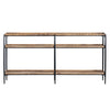 Crestview Wex Sofa Console Table | 72’’ Top w 2 Shelves | Black Metal CCL-CVFNR4525