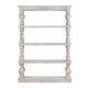 Crestview Hary Classic Etagere Bookcase w 4 Shelves | Turned Whitewash CCL-CVFNR4537
