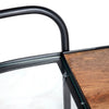 Crestview Jaz Rolling Bar Cart with Wheels | 3 Open Shelves | Black Iron CCL-CVFNR4540