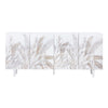 Crestview Sesy Media Credenza | 79’’ | 4 Floral Front Doors | White CCL-CVFNR4546