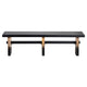 Mace Accent Bench | 65’’ Seat | Iron Stretcher | Black Brown Solid Wood CCL-CVFNR4585