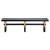 Mace Accent Bench | 65’’ Seat | Iron Stretcher | Black Brown Solid Wood CCL-CVFNR4585