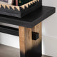 Mace Accent Bench | 65’’ Seat | Iron Stretcher | Black Brown Solid Wood CCL-CVFNR4585