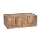 Crestview Gery Coffee Table | Hand Carved 50" Rectangular Top | Brown