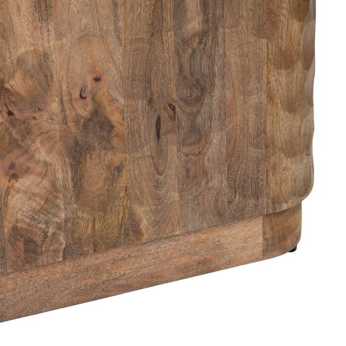 Crestview Gery Coffee Table | Hand Carved 50" Rectangular Top | Brown