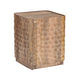 Crestview Gery Side End Table | Hand Carved Bevel Texture | 20" Brown