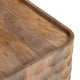 Crestview Gery Side End Table | Hand Carved Bevel Texture | 20" Brown