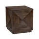 Crestview Cus Side End Table | 22" Square | Brown Gray Angular Panels