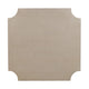 Crestview Capi Coffee Table | Concave Edges | 42" Square | Cream Wood