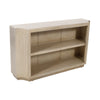 Crestview Capi Sofa Console Table w Shelf | Concave | 60" Cream Wood