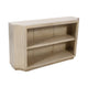 Crestview Capi Sofa Console Table w Shelf | Concave | 60" Cream Wood