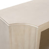 Crestview Capi Sofa Console Table w Shelf | Concave | 60" Cream Wood