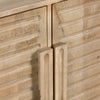 Crestview Esha Media Credenza Sideboard | 4 Doors | 86" Natural Brown