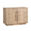 Crestview Esha Accent Cabinet | 2 Carved Doors | 43" Natural Brown