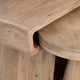 Crestview Kesa 2pc Nesting Accent Table Set | Round & Square Natural Brown