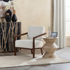 Crestview Odi Side End Table | Hourglass Shape 18" Round | Tan Brown