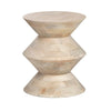 Crestview Odi Side End Table | Hourglass Shape 18" Round | Tan Brown