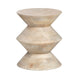 Crestview Odi Side End Table | Hourglass Shape 18" Round | Tan Brown