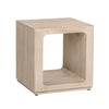 Crestview Lyn Side End Table | Square Top w Shelf | 22" Cream Wood