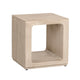 Crestview Lyn Side End Table | Square Top w Shelf | 22" Cream Wood