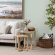 Crestview Den 2pc Side End Table Set | Cross Brace Base | Natural Brown