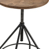 Beny Barstool | 21-31’’ Adjustable Height Brown Wood Seat | Black Iron CCL-CVFNR491